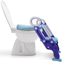 Swanew - Toilettentrainer Toilettensitz mit Treppe für 1-7 Kinder Rutschfest wc Sitz - Blau und lila von SWANEW