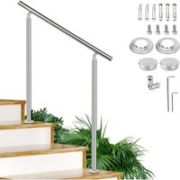 Swanew - Treppengeländer Geländer Edelstahl, Handlauf Geländer für Treppen, Wandhandläufe mit Kugelring Neigung und Höhe einstellbar, Silber, für Swanew - Treppengeländer Geländer Edelstahl, Handlauf Geländer für Treppen, Wandhandläufe mit Kugelring Neigung und Höhe einstellbar, Silber, für von SWANEW