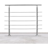 SWANEW Treppengeländer Geländer Edelstahl Handlauf Brüstung Treppe Ø42mm für Treppen Balkon Innen & Außen 150CM mit 5 Querstreben SWANEW Treppengeländer Geländer Edelstahl Handlauf Brüstung Treppe Ø42mm für Treppen Balkon Innen & Außen 150CM mit 5 Querstreben von SWANEW