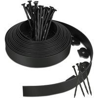 Vingo Flexible Rasenkante aus Kunststoff 20m x 5cm mit 60 Erdanker zur Verankerung Beetumrandung Beeteinfassungen Schwarz Vingo Flexible Rasenkante aus Kunststoff 20m x 5cm mit 60 Erdanker zur Verankerung Beetumrandung Beeteinfassungen Schwarz von SWANEW