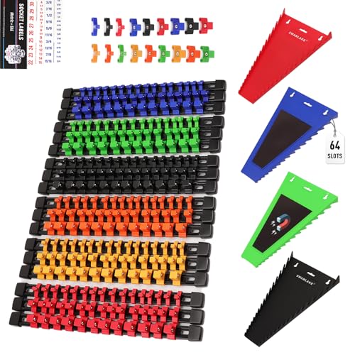 22-teiliges Steckschlüssel-Organizer-Set und magnetischer Schraubenschlüssel-Organizer-Set, 1/4 Zoll, 3/8 Zoll, 1/2-Zoll-Antrieb, insgesamt 64 Schlitze, metrischer und SAE-Magnetschlüsselhalter 22-teiliges Steckschlüssel-Organizer-Set und magnetischer Schraubenschlüssel-Organizer-Set, 1/4 Zoll, 3/8 Zoll, 1/2-Zoll-Antrieb, insgesamt 64 Schlitze, metrischer und SAE-Magnetschlüsselhalter von SWANLAKE GARDEN TOOLS