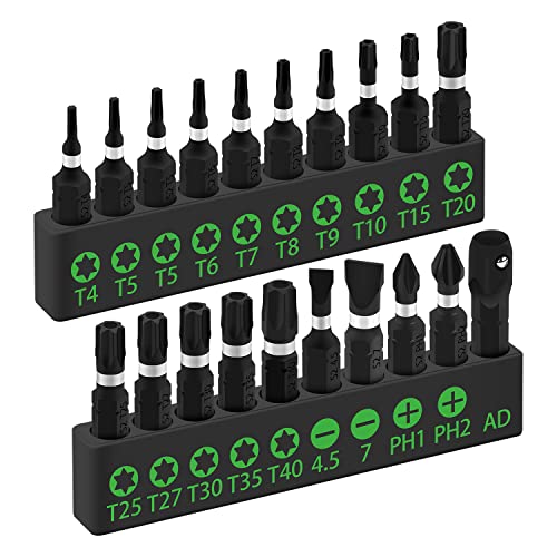 SWANLAKE Schraubendreher-Bit-Set, manipulationssicher, Stern-Bit-Set, Torx-Bit-Set, 6,35 mm Sechskantschaft, S2-Legierungsstahl, T4-T40, 20 Stück von SWANLAKE GARDEN TOOLS