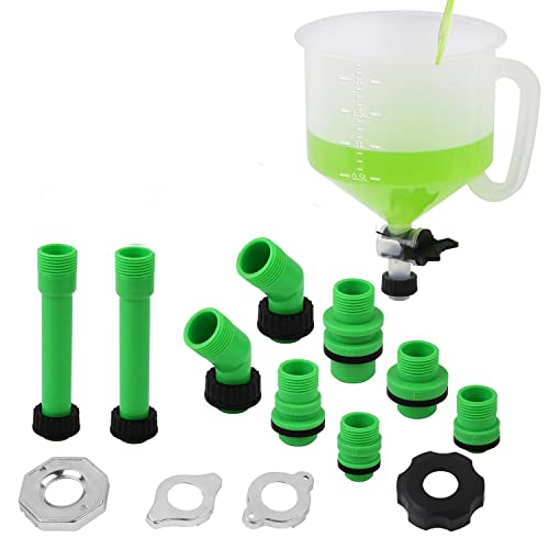 SWANLAKE auslaufsicheres Kühlmittel-Trichter-Set, auslaufsicher, Entlüfter mit Adaptern. Universell passend, 15 Stück. von SWANLAKE GARDEN TOOLS