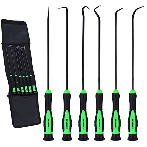 Swanlake Pick- und Haken-Set, Pick-Werkzeug-Set für Auto-Öldichtung/O-Ring-Dichtung, Pick-Mini-Haken, Abzieher-Entferner (6 Stück) von SWANLAKE GARDEN TOOLS