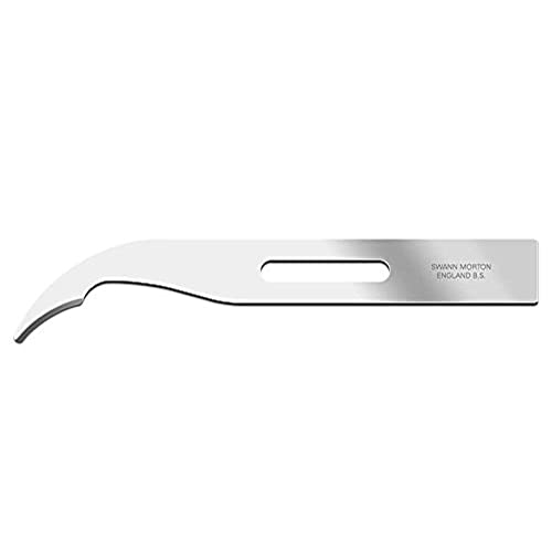 Swann-Morton - Sterile Fadenmesser aus Kohlenstoffstahl zum Einmalgebrauch, 100 Fadenmesser in einzelnen Verpackungen aus Metallfolie. von Swann-Morton