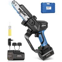 Professionelle 6-Zoll-Akku-Kettensäge mit automatischer Schmierung, Einhand-Elektro-Kettensäge zum Schneiden von Holz, Obst und Obstgarten - Swansoft von SWANSOFT