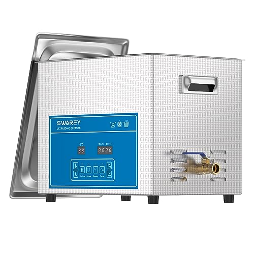 SWAREY 15L Digitaler Ultraschallreiniger 360W Professioneller Ultraschallreinigungsgerät mit Heizung und Timer Ultrschallreinigunggerät für Schmuck Uhren Zahnersatz Ultraschallgerät für Brillen von SWAREY