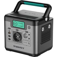 Tragbare Stromzeuger 518Wh/500W Tragbarer Powerstation Swarey Solar Generator Stromgenerator Typ-C 2 USB-Ausgang 3 USB-Anschlüsse für von SWAREY