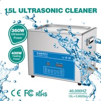 Ultraschallreinigungsgerät Ultraschallreiniger 15L Edelstahl Ultraschall Reiniger Ultrasonic Cleaner mit Digitaler Anzeige für Schmuck Brillen und von SWAREY