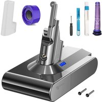 Swarey - V8 21,6 v 5000 mAh Li-ion Ersatzakku Kompatibel mit Dyson V8 V8 Absolute, Dyson V8 Animal, Dyson V8 Fluffy mit 1 Filter + 1 Post-HEPA-Filter von SWAREY