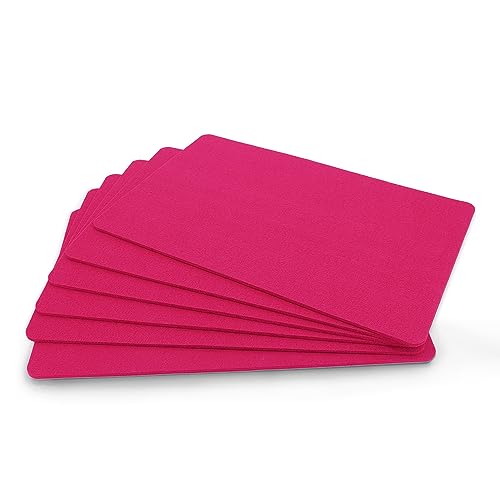 SwavGo Filz Untersetzer Tischset, 6er Platzset Bunte Filzunterlagen für Teller, Besteck, Gläser - Tischset abwaschbar (Lippenstiftrot) von SWAVGO