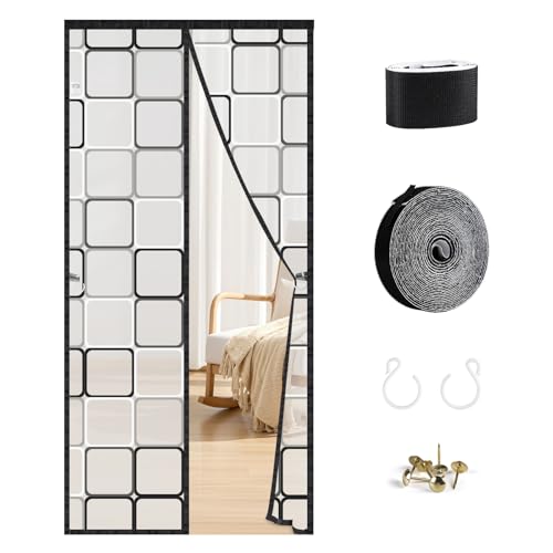 SWAWIS 100x200cm Wärmeschutzvorhang Kälteschutz für Türen Magnet Thermovorhang Tür aus EVA Hergestellt Thermo Türvorhang Kälteschutzvorhang mit Klettverschluss Wasserdicht Winddicht(Gitter-Stil) SWAWIS 100x200cm Wärmeschutzvorhang Kälteschutz für Türen Magnet Thermovorhang Tür aus EVA Hergestellt Thermo Türvorhang Kälteschutzvorhang mit Klettverschluss Wasserdicht Winddicht(Gitter-Stil) von SWAWIS