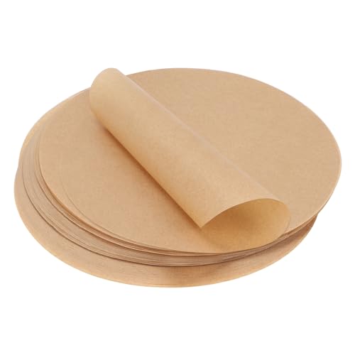 SWAWIS 150 Stück Backpapier Rund, Runde Antihaft-Backpapier Ø 30cm, Rundes BBQ Papier Hitzebeständig, für Pfannen Backen BBQ Pizza Kuchen Luftfritteuse(Braun) von SWAWIS
