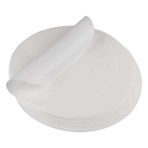 SWAWIS 150 Stück Backpapier Rund, Runde Antihaft-Backpapier Ø 28cm, Rundes BBQ Papier, für Pfannen Backen BBQ Pizza Kuchen Luftfritteuse(White) von SWAWIS