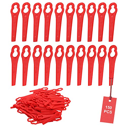 SWAWIS 150 Stücke Rasentrimmer Messer Rot Ersatzmesser Rasentrimmer Kunststoff Rasenmäherklinge Kunststoffmesser Rasentrimmer Rasentrimmer für FRT18A FRT18A1 Kunst 46155 FRT20A1 Zubehör von SWAWIS