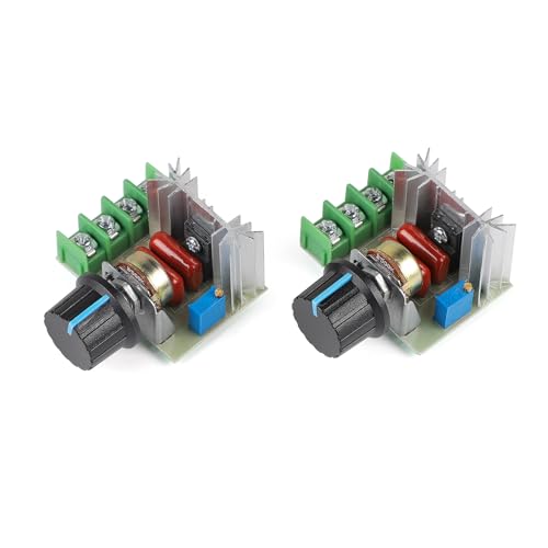 SWAWIS 2 Stuck Motor Drehzahlregler AC 50-220V Motor Speed Controller 25A 2000W Drehzahlsteller mit Drehzahlreglerknopf Motor Spannungsregler PWM SWAWIS 2 Stuck Motor Drehzahlregler AC 50-220V Motor Speed Controller 25A 2000W Drehzahlsteller mit Drehzahlreglerknopf Motor Spannungsregler PWM von SWAWIS
