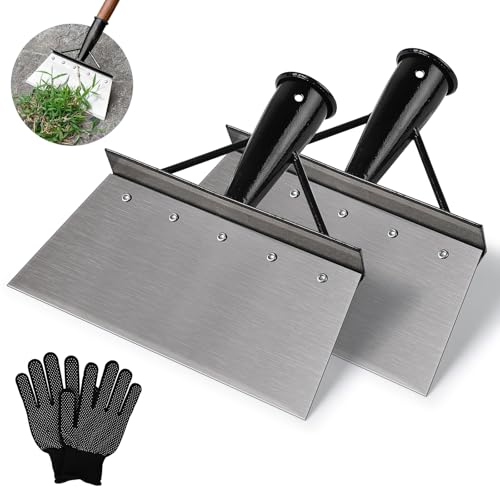 SWAWIS 2 Stück 21cm Reinigungsschaufel Multifunktionale Gartenschaufel Manganstahl Unkrautschaufel Garten Unkrautwerkzeuge Schaufel Gartengeräte für Jäten Entfernen Unkraut und Moos von SWAWIS