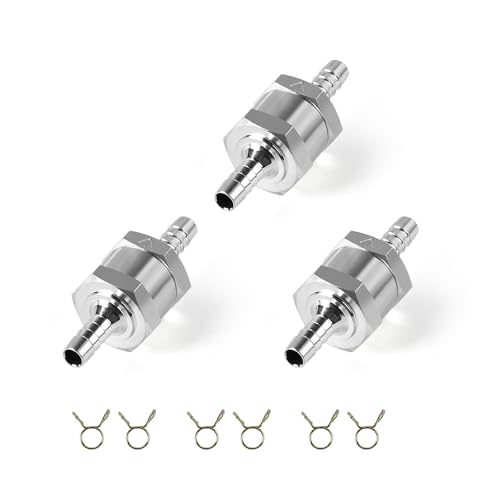 SWAWIS 3 Stück 6mm Kraftstoff Rückschlagventil, Aluminiumlegierung Ventil Rückschlagventil mit 6 Federklammer für Kraftstoffsysteme von Kraftfahrzeugen Schiffen Motorrädern SWAWIS 3 Stück 6mm Kraftstoff Rückschlagventil, Aluminiumlegierung Ventil Rückschlagventil mit 6 Federklammer für Kraftstoffsysteme von Kraftfahrzeugen Schiffen Motorrädern von SWAWIS