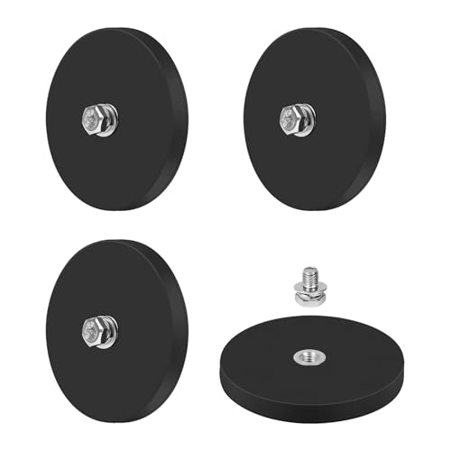 SWAWIS 4 Stück Ø 66mm Neodym Magnete Gummiert, Magnet mit Gewinde Runde mit M6 Innen Gewinde, 30kg Tragkraft Magnetsysteme mit Gummimantelm zur Befestigung von Fahrzeugleuchten und -Ausrüstungen SWAWIS 4 Stück Ø 66mm Neodym Magnete Gummiert, Magnet mit Gewinde Runde mit M6 Innen Gewinde, 30kg Tragkraft Magnetsysteme mit Gummimantelm zur Befestigung von Fahrzeugleuchten und -Ausrüstungen von SWAWIS