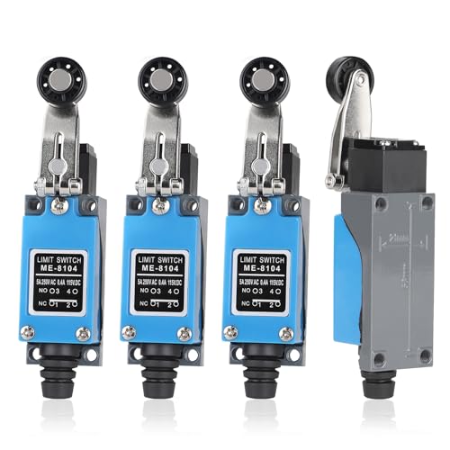 SWAWIS 4Pcs ME-8104 Momentan Endschalter, Einstellbarer Rollen Hebelarm Endschalter, 5A 250V AC NC-NO Reiseschalter für CNC Fräse Laser Plasma Router SWAWIS 4Pcs ME-8104 Momentan Endschalter, Einstellbarer Rollen Hebelarm Endschalter, 5A 250V AC NC-NO Reiseschalter für CNC Fräse Laser Plasma Router von SWAWIS