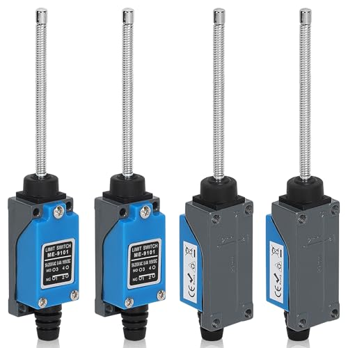 SWAWIS 4Pcs ME-9101 Momentan Endschalter, Flexible Schraubenfederstab Endschalter, 5A 250V AC NC-NO Reiseschalter für CNC Fräse Laser Plasma Router von SWAWIS
