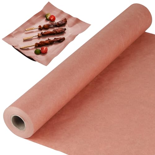 SWAWIS Butcher Paper Pink, 44cm*25m Food Grade Metzgerpapier, Kraft Paper für BBQ Smoker Fischfleisch, Kraftpapier für BBQ-Restaurants Außengrills Hausgebrauch von SWAWIS