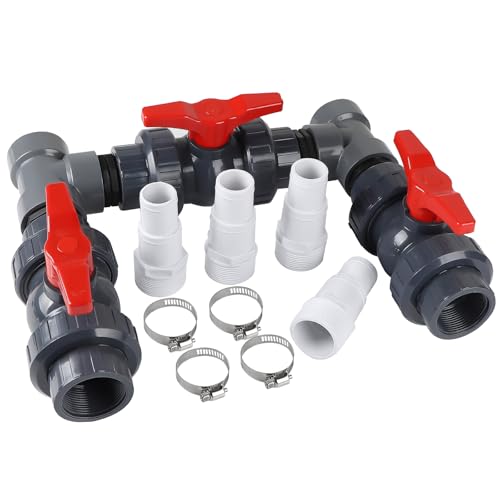 SWAWIS Bypass Pool Set Ø 50 mm Wärmepumpe Pool Anschluss-Set Poolheizung Wärmepumpe Solar Heizung Pool Bypass, Steuerung der Wasserzufuhr für eine optimale Temperaturregulierung von SWAWIS