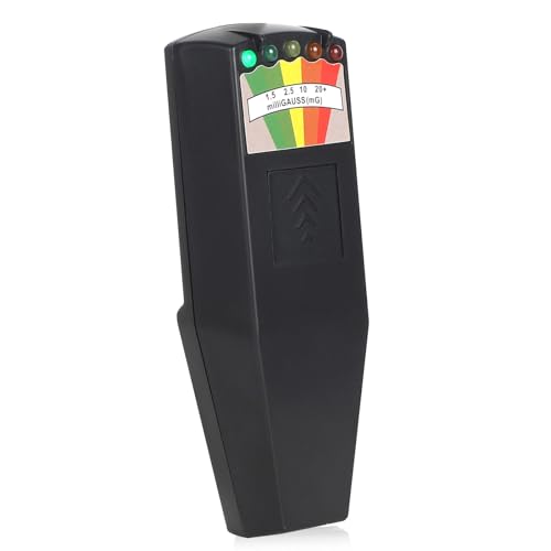 SWAWIS EMF Messgerät Paranormal EMF-Messgeräte Geisterjagd Equipment 5 LED Ghost Hunting Detektor Strahlenmessgerät EMF Meter Magnetfeld 50Hz-20.000Hz, Schwarz von SWAWIS