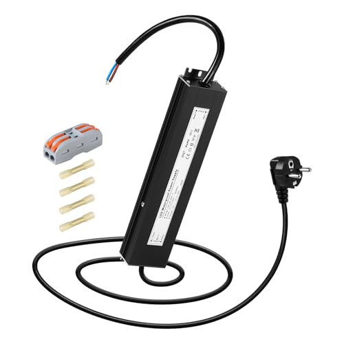 SWAWIS LED Trafo 12V 200W 16.7A Outdoor Wasserdicht Transformator IP67 Netzteil Treiber mit Stecker Niederspannungs Driver 230V auf DC 12V Adapter für Streifen Strahler SWAWIS LED Trafo 12V 200W 16.7A Outdoor Wasserdicht Transformator IP67 Netzteil Treiber mit Stecker Niederspannungs Driver 230V auf DC 12V Adapter für Streifen Strahler von SWAWIS