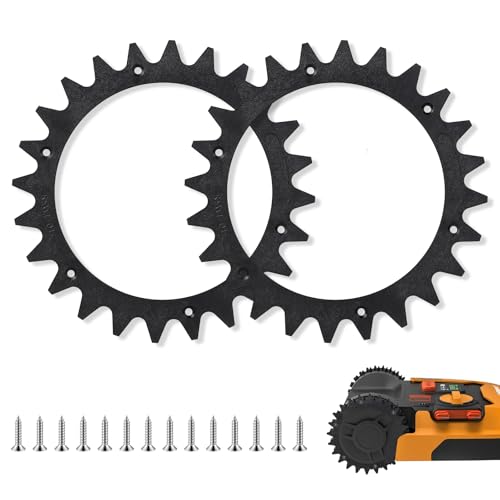 SWAWIS Mähroboter Rasenroboter Spikes Schwarz Ø 205mm mit 14x Schrauben Kompatibel mit Worx Lan droid S und M S300[WR130E]/M500[WR141E]/M700[WR142E]/M1000[WR143E]/S450i[WR101 SI] Traktionsverbesserung von SWAWIS