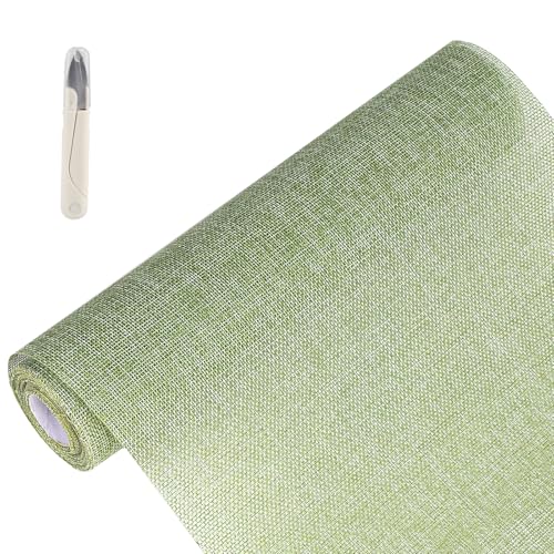 SWAWIS Tischband Grün Tischläufer Rolle 30cmx5M Tischläufer Grün Leinenoptik Tischband Tischläufer Hochzeit Tischläufer Geburtstag Vintagegrün für Tischdeko Hochzeit Geburtstag Taufe Deko von SWAWIS