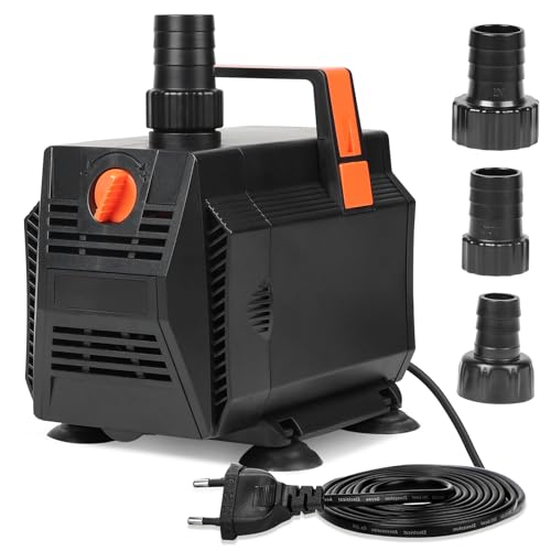 SWAWIS Wasserpumpe Tauchpumpe 60W 3500L/H Teichpumpe Springbrunnenpumpe Amphibisch mit Durchflusskontrolle Tauchpumpe Aquarium Pumpe Wasser Tauchwasserpumpe mit 3 Düse Brunnenpumpen SWAWIS Wasserpumpe Tauchpumpe 60W 3500L/H Teichpumpe Springbrunnenpumpe Amphibisch mit Durchflusskontrolle Tauchpumpe Aquarium Pumpe Wasser Tauchwasserpumpe mit 3 Düse Brunnenpumpen von SWAWIS
