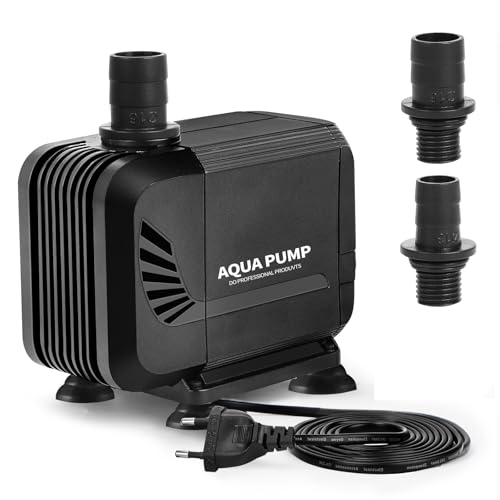 SWAWIS Wasserpumpe Teichpumpe Tauchpumpe 1500L/H 15W Aquarium Pumpe Mini Wasserpumpe Aquariumpumpe Ultra-Quiet Springbrunnenpumpe mit 2 Düse 13mm/16mm Brunnenpumpen Pumpe Wasser SWAWIS Wasserpumpe Teichpumpe Tauchpumpe 1500L/H 15W Aquarium Pumpe Mini Wasserpumpe Aquariumpumpe Ultra-Quiet Springbrunnenpumpe mit 2 Düse 13mm/16mm Brunnenpumpen Pumpe Wasser von SWAWIS