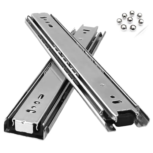 SWAYVES Hochleistungs-Schubladenführungen Mit Verriegelung, Seitliche Montavollauszug Kugellager, Industrielle Schubladenführungen Mit Verriegelung 1 Paar/Without Lock/450Mm von SWAYVES