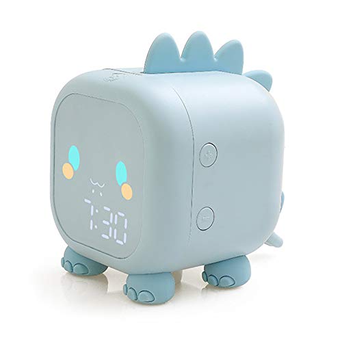 Kinder Lichtwecker Mädchen, Digitaler KinderWecker für Mädchen Jungen mit Sonnenaufgangssimulator, Snooze-Funktion, Ohne Ticken Lautloser Wecker für Jungs Mädchen (Blau) von SWECOMZE