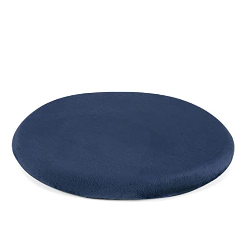 SWECOMZE 1 PC Rund Stuhlkissen, Memory-Schaum Sitzkissen, Stuhlauflage Sitzpolster Tatami Kissen Sitzauflage für Stuhl Gartenstuhl Barhocker Garten, Küche, Büro (Navy blau,28cm) von SWECOMZE