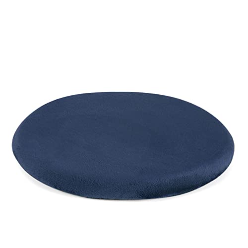 SWECOMZE 1 PC Rund Stuhlkissen, Memory-Schaum Sitzkissen, Stuhlauflage Sitzpolster Tatami Kissen Sitzauflage für Stuhl Gartenstuhl Barhocker Garten, Küche, Büro (Navy blau,33cm) von SWECOMZE