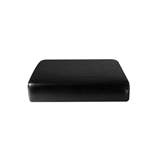 SWECOMZE 1 Stück PU Leder Sofa Schonbezug Sitzkissenbezug, 1/2/3/4 Sitzer Wasserdicht Sitzkissenschutz, Überzug Bezug Für Sofa Sitzkissen (schwarz,1 Sitzer) von SWECOMZE