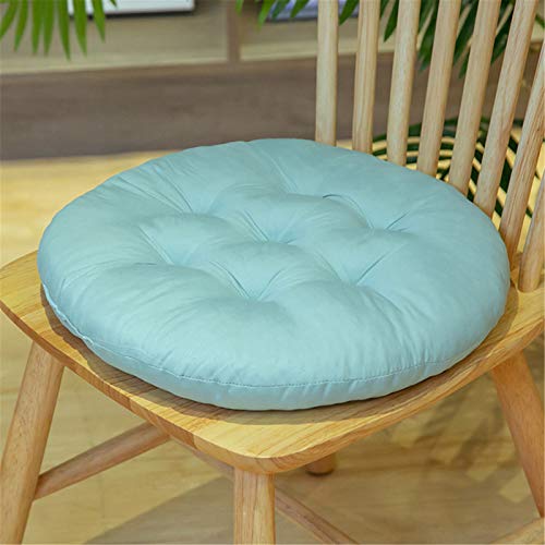 SWECOMZE 2er Set Sitzkissen Kissen Stuhlkissen 40 * 40CM Auflage Sitzauflage Büro Boden Balkon Garten Stuhlkissen Polsterauflage für Innen Außenbereich Chair Cushion (Wasserblau,Runden) von SWECOMZE