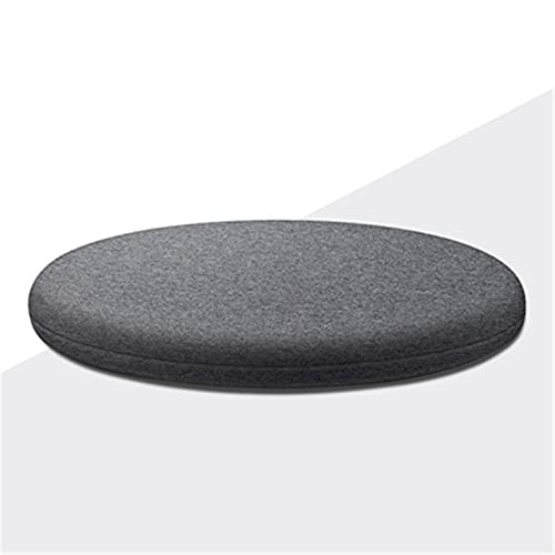 SWECOMZE 2er Set Sitzkissen Memory Foam Rund Stuhlkissen, Sitzpolster Rund aus Baumwolle, Sitzauflagen rutschfest Gemütlich Sitzpolster für Tatami Garten Büro (Durchmesser 30cm,Dunkelgrau) von SWECOMZE