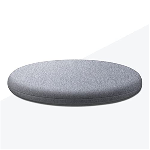 SWECOMZE 2er Set Sitzkissen Memory Foam Rund Stuhlkissen, Sitzpolster Rund aus Baumwolle, Sitzauflagen rutschfest Gemütlich Sitzpolster für Tatami Garten Büro (Durchmesser 30cm,Hellgrau) von SWECOMZE