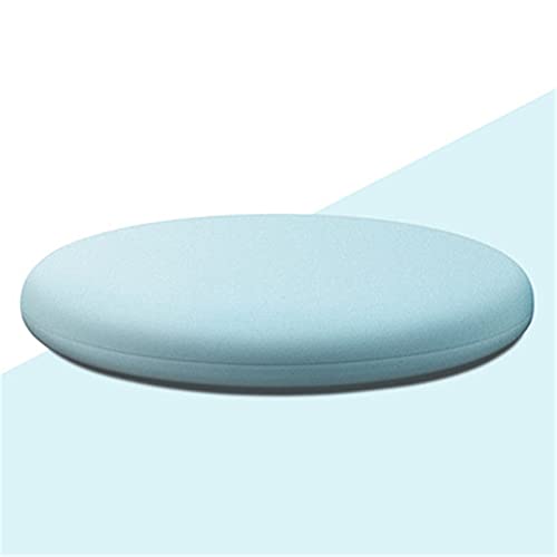 SWECOMZE 2er Set Sitzkissen Memory Foam Rund Stuhlkissen, Sitzpolster Rund aus Baumwolle, Sitzauflagen rutschfest Gemütlich Sitzpolster für Tatami Garten Büro (Durchmesser 35cm,Hellblau) von SWECOMZE