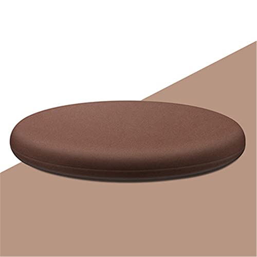 SWECOMZE 2er Set Sitzkissen Memory Foam Rund Stuhlkissen, Sitzpolster Rund aus Baumwolle, Sitzauflagen rutschfest Gemütlich Sitzpolster für Tatami Garten Büro (Durchmesser 40cm,Braun) von SWECOMZE