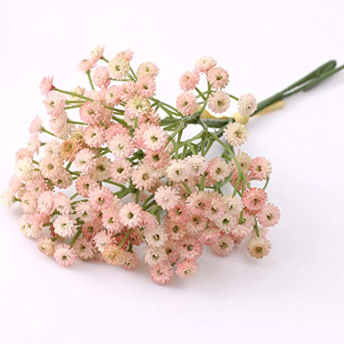 SWECOMZE 6 Stück Kunstblumen Schleierkraut, Gypsophila Kunstblumen, Künstliche Blumen für Zuhause Hochzeit Party Dekor Blumenstrauß (Rosa) von SWECOMZE