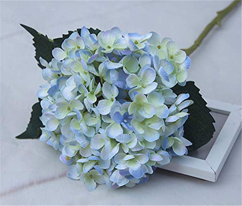 SWECOMZE Kunstblumen Künstliche Hortensie Blumen Dekoration Künstliche Hydrangeablume Hochzeit Dekor (Blau B) von SWECOMZE