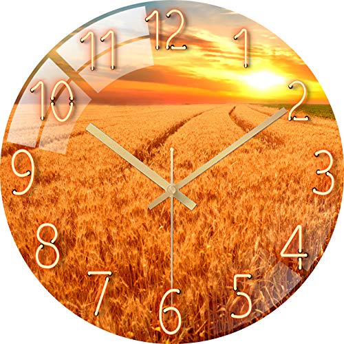 SWECOMZE Modern Wanduhr Lautlos, Große Wand Uhr Ø 30 cm Ohne Tickgeräusche Leise Wall Clock für Wohnzimmer, Küche, Büro (B) von SWECOMZE