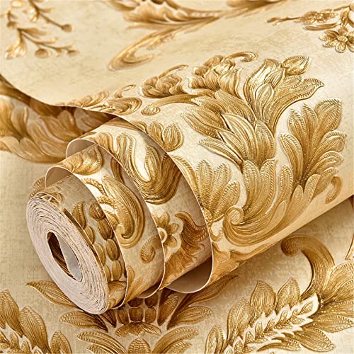SWECOMZE Möbelfolie Selbstklebend, Retro 3D Folie Klebefolie Möbel, 53x500cm, PVC Wasserdicht Folie Selbstklebend, für Möbel Küche Küchenschrank Schminktisch Deko DIY (Gelb) von SWECOMZE