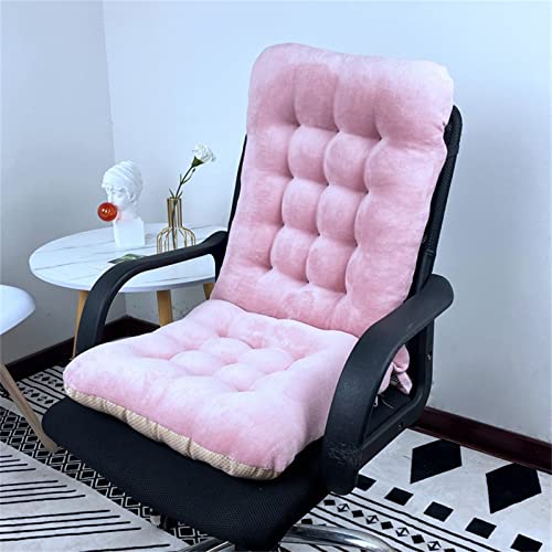 SWECOMZE Plüsch Stuhlkissen,Stuhlauflagen Hochlehner Gartenstuhl Sitzkissen, Niedriglehner Auflage Stuhlauflage Rückenkissen Sitzauflage für Indoor Outdoor (45x100cm,Rosa) von SWECOMZE