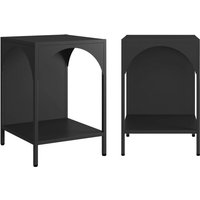 Sweeek - Nachttisch, industrieller Beistelltisch (2er-Set) von SWEEEK