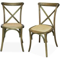 Sweeek - 2er Set Bistrostühle aus Holz von SWEEEK
